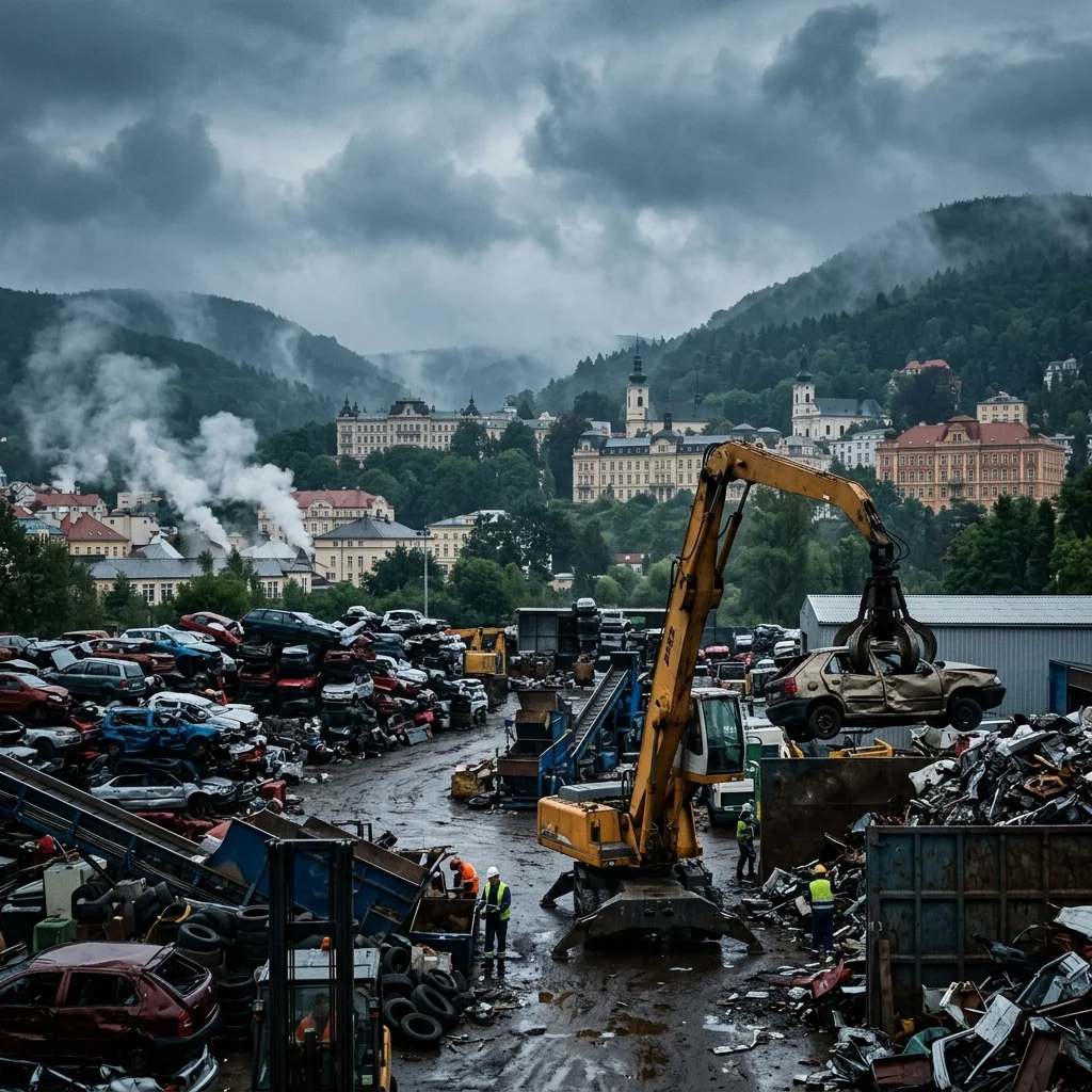 Lázeňský park Teplice – likvidace autovraků v lázeňském městě